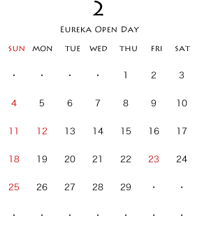 2014年02月のカレンダー